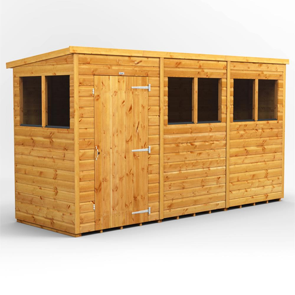 Photograph of 12x4 Power Pent Shiplap Dip Treated Shed