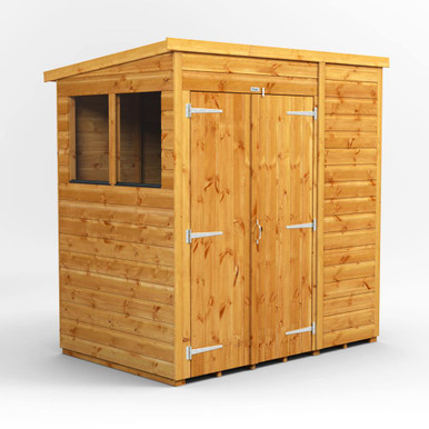 6x4 Power Double Door Pent Shiplap Dip Treated Shed product image