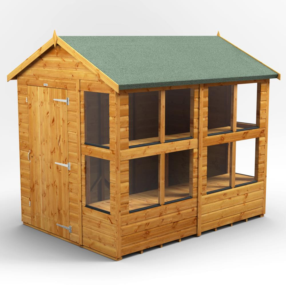 Photograph of 8x6 Power Apex Shiplap Dip Treated Potting Shed