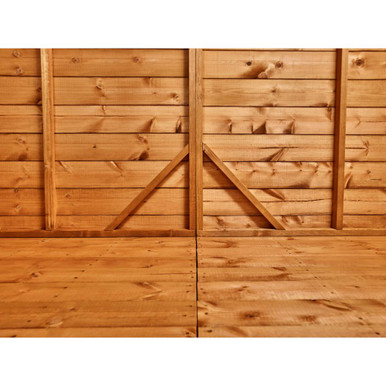 Further photograph of 4x6 Power Double Door Apex Shiplap Dip Treated Security Shed