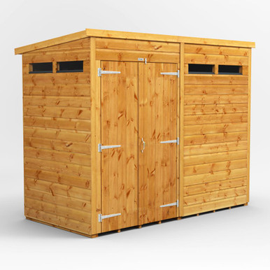 8x4 Power Double Door Pent Shiplap Dip Treated Security Shed product image