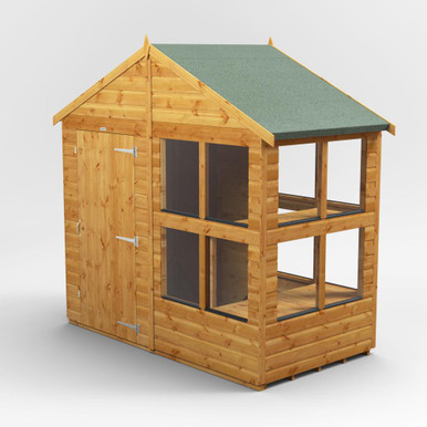 4x8 Power Apex Shiplap Dip Treated Potting Shed