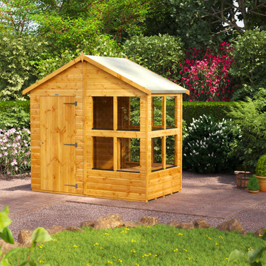 Further photograph of 4x8 Power Apex Shiplap Dip Treated Potting Shed