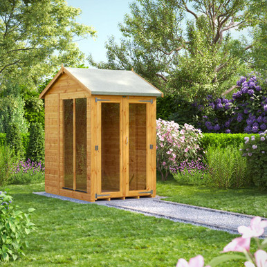 Further photograph of 4x6 Power Apex Shiplap Dip Treated Summerhouse