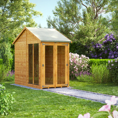 Further photograph of 4x8 Power Apex Shiplap Dip Treated Summerhouse