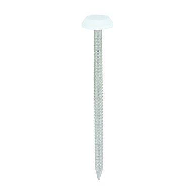 Polymer Headed Nails - A4 Stainless Steel - White - 65mm