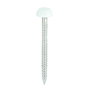 Polymer Headed Pins - A4 Stainless Steel - White - 30mm