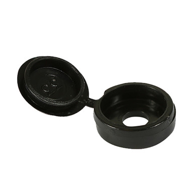 Further photograph of Hinged Screw Caps - Small - Black