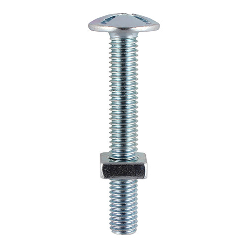 Photograph of Roofing Bolts with Square Nuts Zinc M6 x 40mm