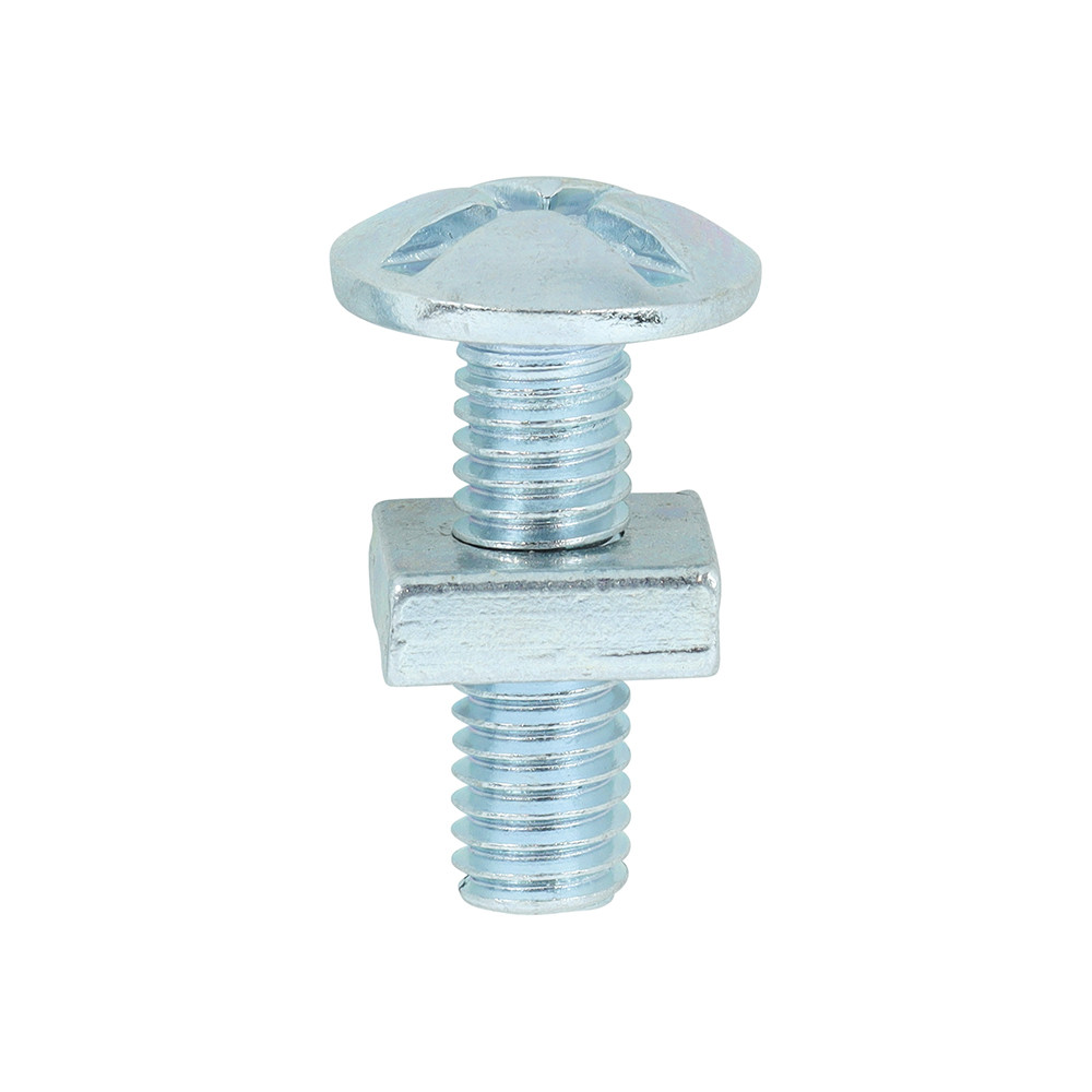 Photograph of Roofing Bolts with Square Nuts Zinc M6 x 20mm