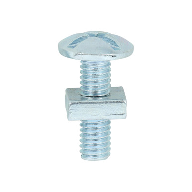 Roofing Bolts with Square Nuts Zinc M6 x 20mm