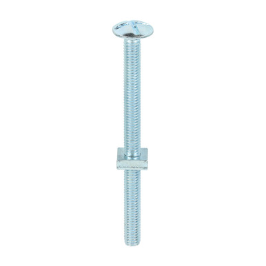 Roofing Bolts with Square Nuts Zinc M6 x 80mm