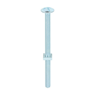 Roofing Bolts with Square Nuts Zinc M8 x 120mm