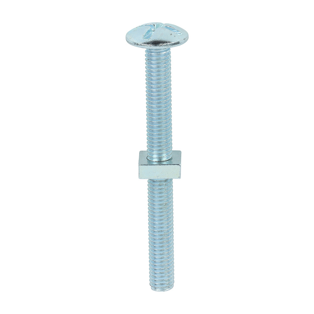 Photograph of Roofing Bolts with Square Nuts Zinc M8 x 80mm