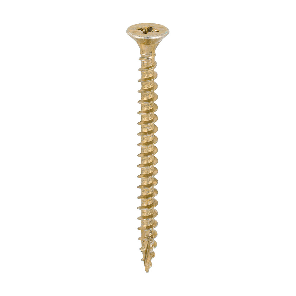 Photograph of C2 Strong-Fix Multi-Purpose Premium Screws - PZ - Double Countersunk - Yellow - 5.0 X 60 - 200 Pcs