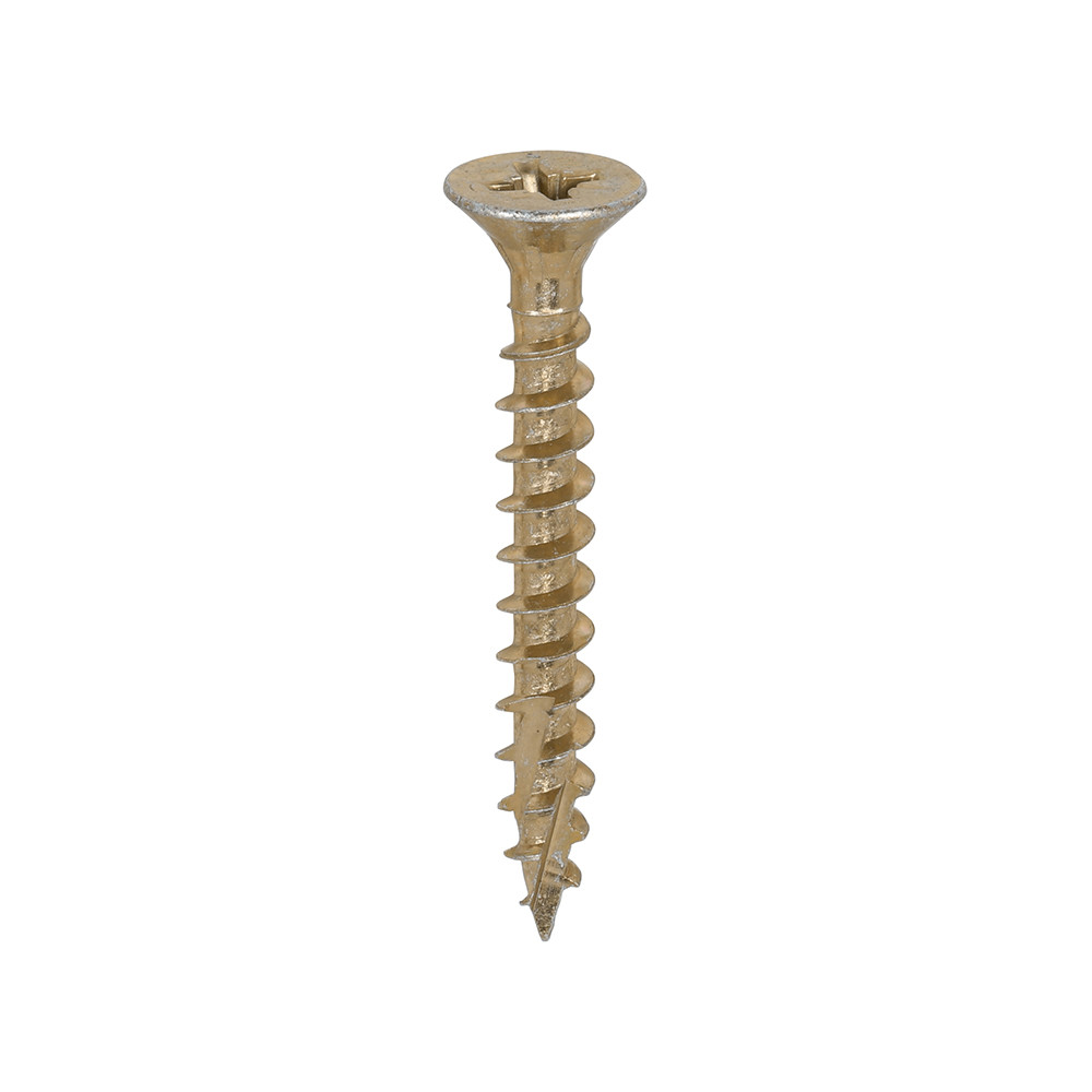 Photograph of C2 Strong-Fix Multi-Purpose Premium Screws - PZ - Double Countersunk - Yellow - 5.0 X 40 - 200 Pcs