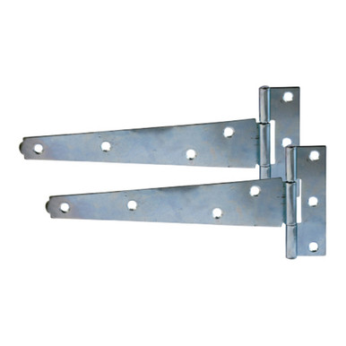 Pair of Light Tee Hinges - Zinc 8"