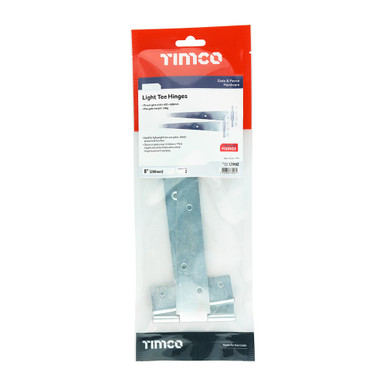 Further photograph of TIMCO Carbon Steel Tee Hinge, Zinc Plated, 250mm x 80mm (Leaf) x 20mm (Leaf)