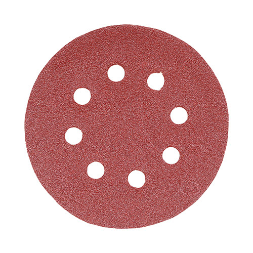 Photograph of Random Orbital Sanding Discs - 80 Grit - Red - 125mm