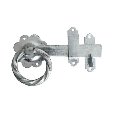 Ring Gate Latch - Twisted - Hot Dipped Galvanised 6 product image