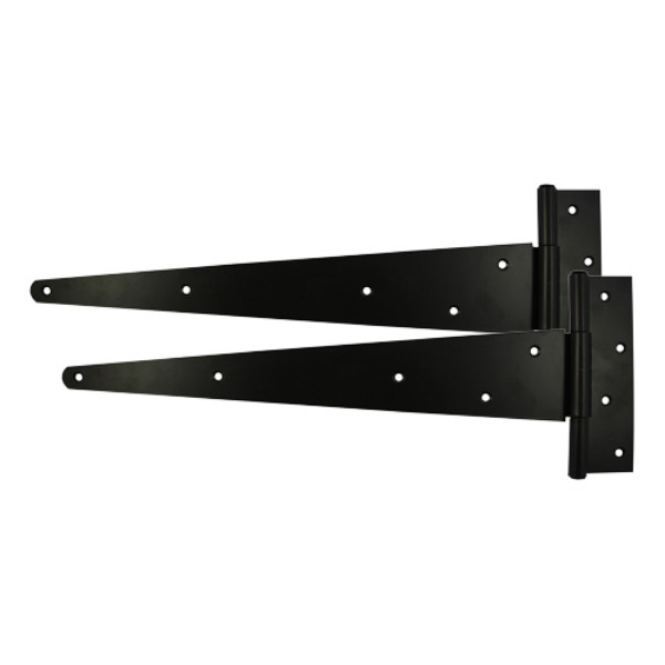 Photograph of Pair of Strong Tee Hinges - Black 18"