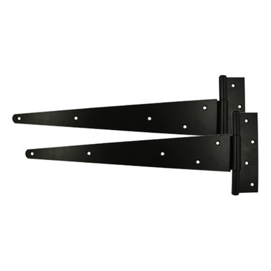 Further photograph of Pair of Strong Tee Hinges - Black 18"