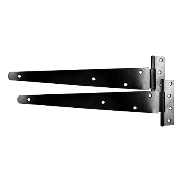 Photograph of TIMCO Carbon Steel Tee Hinge 400mm x 30mm x 2.2mm, Epoxy Black, 0.92kg