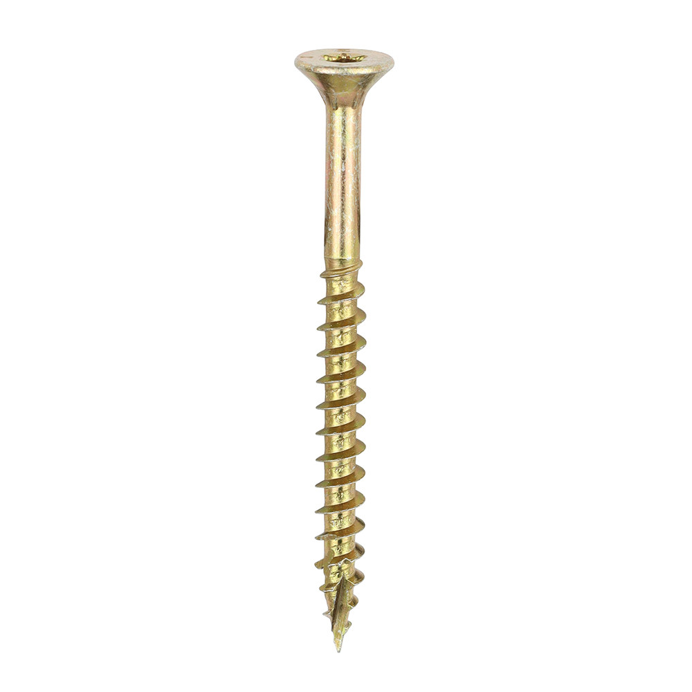 Photograph of C2 Strong-Fix Multi-Purpose Premium Screws - PZ - Double Countersunk - Yellow - 5.0 X 60 - Tub 400