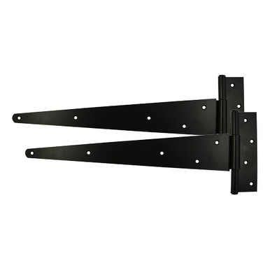 Pair of Strong Tee Hinges - Black 14"