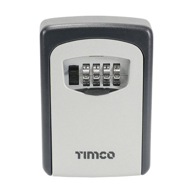 Further photograph of TIMCO Key Safe, Aluminium, Wall Mount, Black/Silver, 120mm x 85mm x 40mm