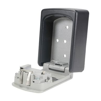 Further photograph of TIMCO Key Safe, Aluminium, Wall Mount, Black/Silver, 120mm x 85mm x 40mm