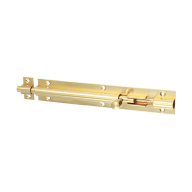 TIMCO Straight Barrel Bolt - Polished Brass, Ideal for Flush Fitting Doors, 150 x 25mm product image