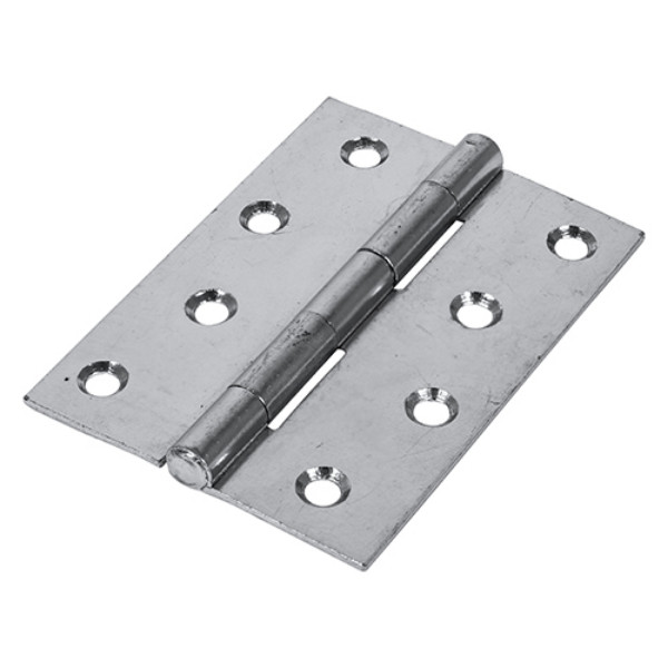 Photograph of TIMCO Steel Butt Hinge 100 x 70 x 1.7mm, Zinc Plated, Silver, 2 Pieces