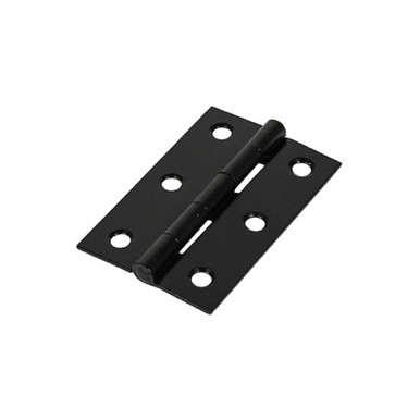 TIMCO Steel Butt Hinge 75 x 50 x 1.5mm, Epoxy Black, 2 Pieces product image