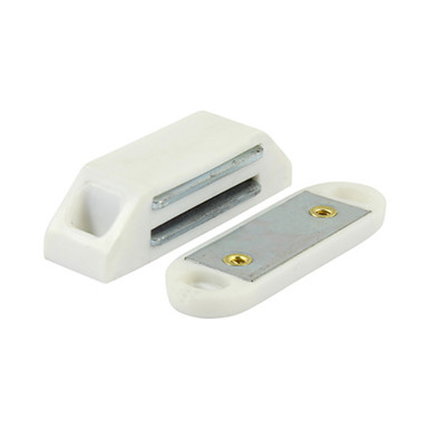 Further photograph of TIMCO Magnetic Catch, White, 58 x 22 x 16mm, 0.08kg, 2 Pieces