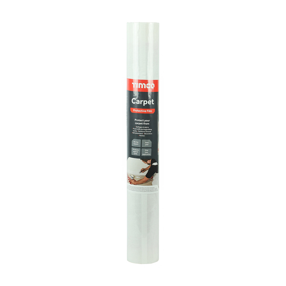 Photograph of TIMCO Clear Protective Film, Plastic with Water-Based Acrylic Adhesive, 50m x 600mm