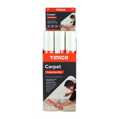 Further photograph of TIMCO Clear Protective Film, Plastic with Water-Based Acrylic Adhesive, 50m x 600mm