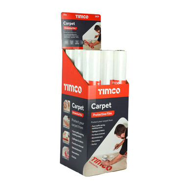 Further photograph of TIMCO Clear Protective Film, Plastic with Water-Based Acrylic Adhesive, 50m x 600mm