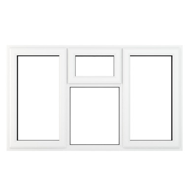 Crystal Triple Glazed Window White LH & RH Top 1770mm x 1190mm Clear