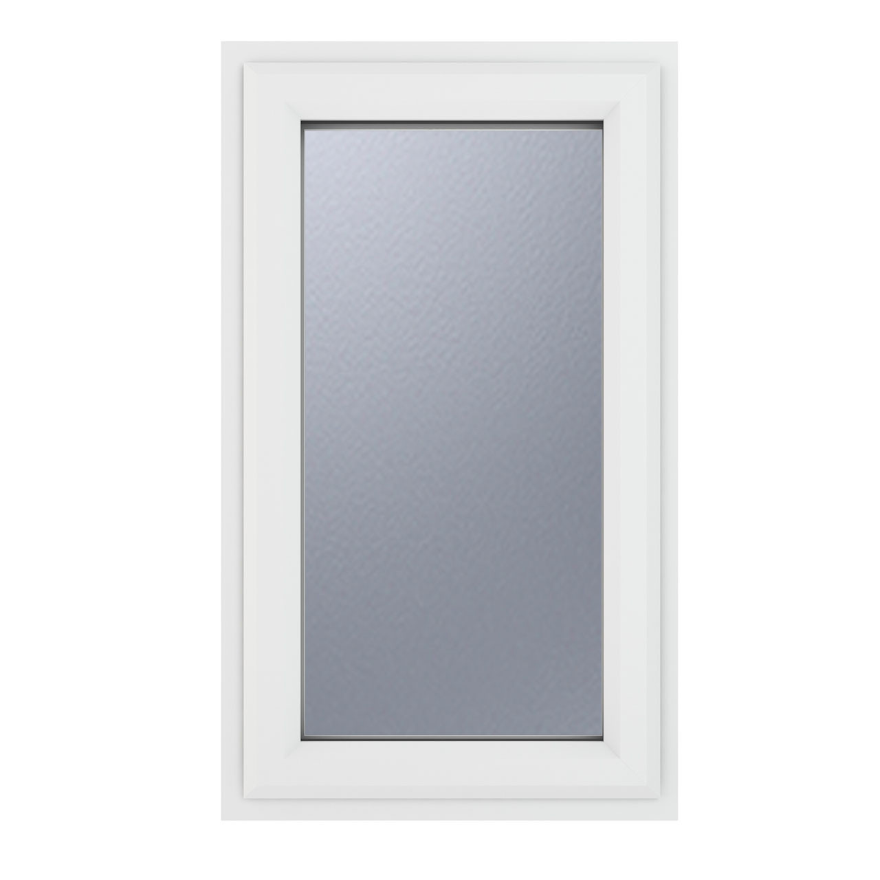 Photograph of Crystal uPVC Window White A Rated Right hand side hung 610mm x 1115mm Obscure Glazing