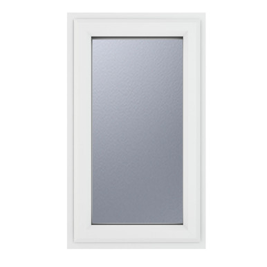 Crystal uPVC Window White A Rated Right hand side hung 610mm x 1115mm Obscure Glazing