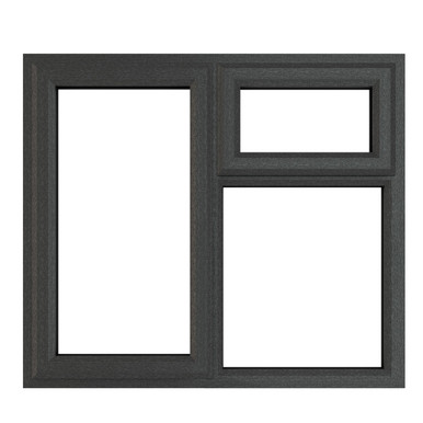 Crystal Triple Glazed Window Grey/White LH Top 1190mm x 1190mm Clear product image