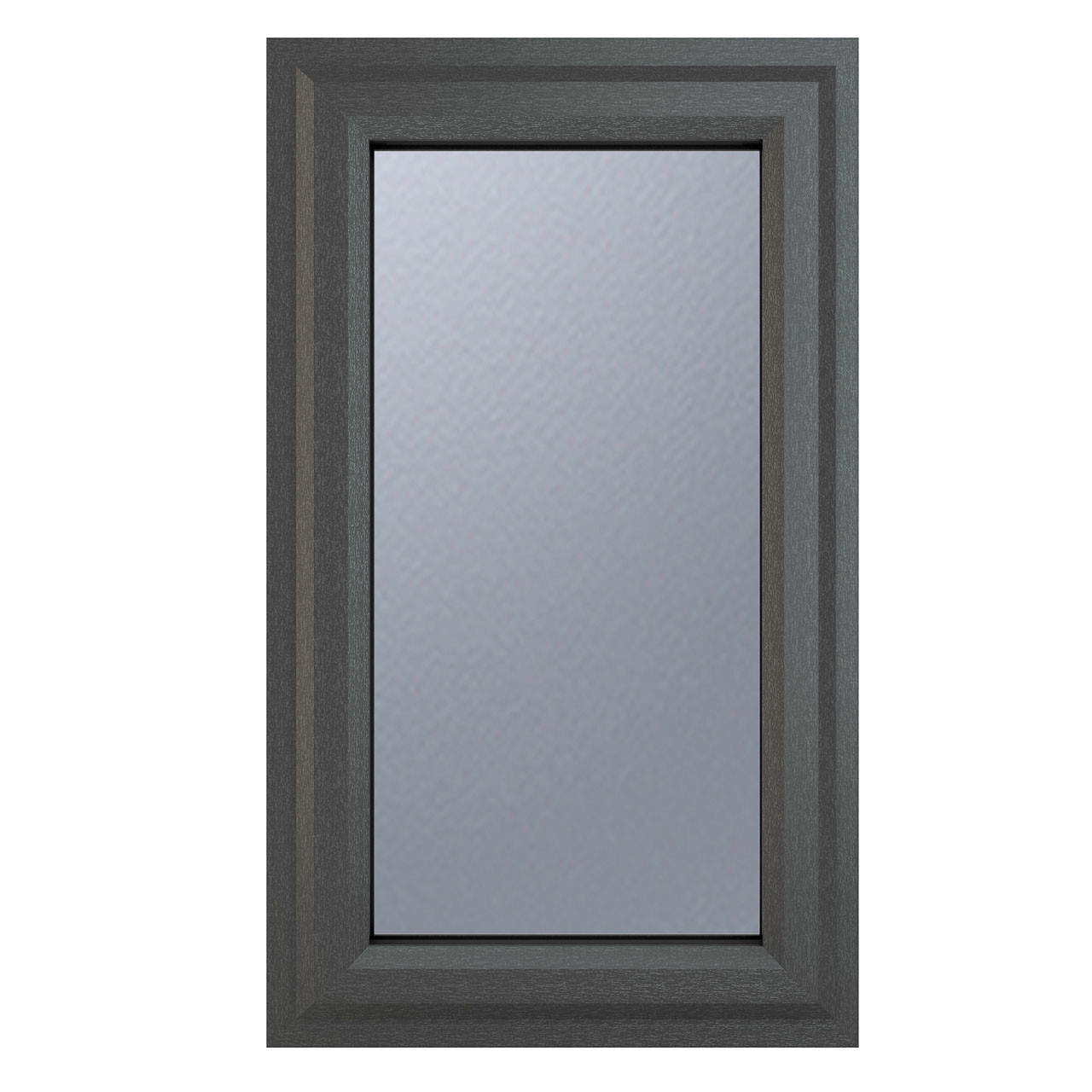 Photograph of Crystal Triple Glazed Window Grey/White LH 610mm x 1190mm Obscure