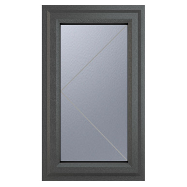 Further photograph of Crystal Triple Glazed Window Grey/White LH 610mm x 1190mm Obscure