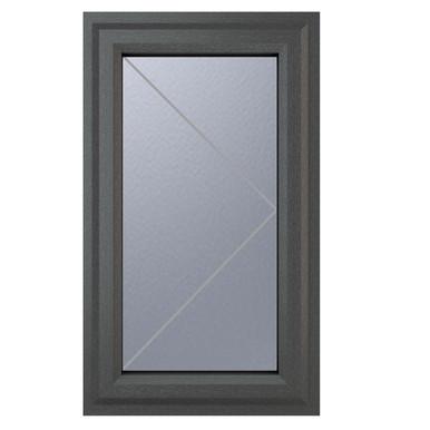 Further photograph of Crystal Triple Glazed Window Grey/White RH 610mm x 1190mm Obscure