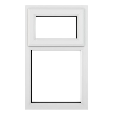 Crystal Triple Glazed Window White Top/Fixed 610mm x 1040mm Clear product image