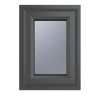 Crystal Triple Glazed Window Grey/White Top 820mm x 820mm Obscure