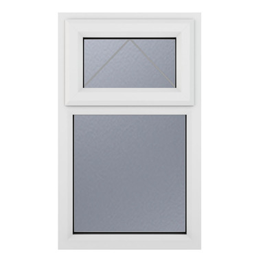 Further photograph of Crystal Triple Glazed Window White Top 610mm x 820mm Obscure