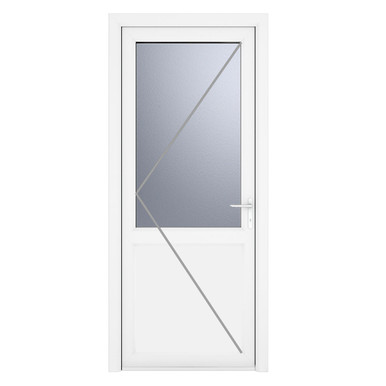 Further photograph of Crystal Triple Glazed Door Single Door Half Glass Half panel Left Hand White 840mm x 2090mm Obscure