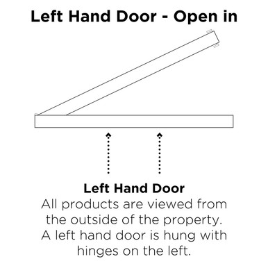 Further photograph of Crystal Composite Door Six Square Two Glass Black Left Hand 150mm Cill Included 920mm x 2055mm Obscure Glass Glazing